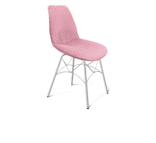 Обеденный стул SHT-ST29-С22 / SHT-S107 (розовый зефир/хром лак) в Махачкале