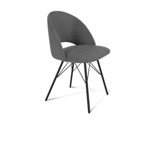 Обеденный стул SHT-ST34 / SHT-S37 (платиново-серый/черный муар) в Махачкале