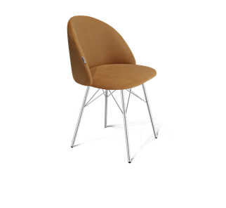 Обеденный стул SHT-ST35 / SHT-S64 (горчичный/хром лак) в Махачкале