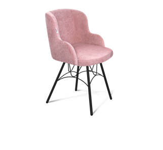 Обеденный стул SHT-ST39 / SHT-S100 (пыльная роза/черный муар) в Махачкале