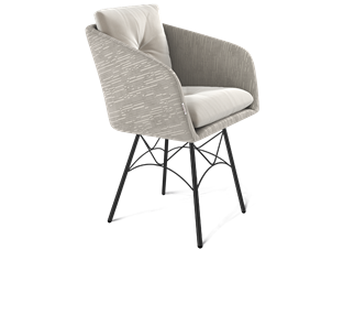Обеденный стул SHT-ST43-2 / SHT-S107 (морозное утро/черный муар) в Махачкале
