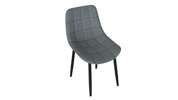 Обеденный стул Boston (Черный муар/Велюр V003 темно-серый) в Махачкале