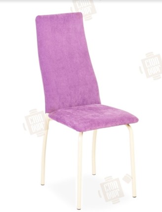Кухонный стул Волна, каркас металл бежевый, инфинити фиолетовый в Махачкале - изображение