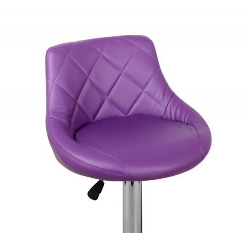 Барный стул Комфорт с мягкой спинкой WX-2396 экокожа фиолетовый в Махачкале - изображение 2