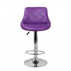 Барный стул Комфорт с мягкой спинкой WX-2396 экокожа фиолетовый в Махачкале - предосмотр