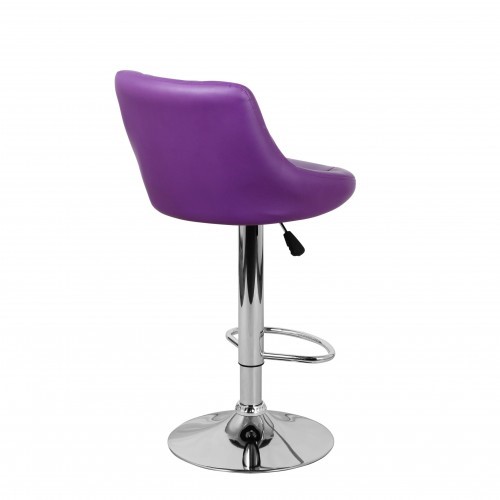 Барный стул Комфорт с мягкой спинкой WX-2396 экокожа фиолетовый в Махачкале - изображение 4
