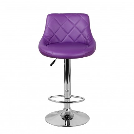 Барный стул Комфорт с мягкой спинкой WX-2396 экокожа фиолетовый в Махачкале - изображение