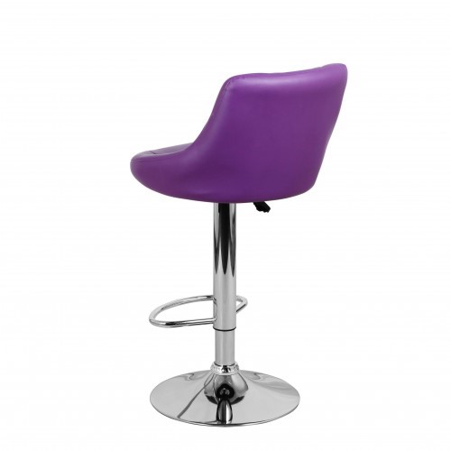Барный стул Комфорт с мягкой спинкой WX-2396 экокожа фиолетовый в Махачкале - изображение 6