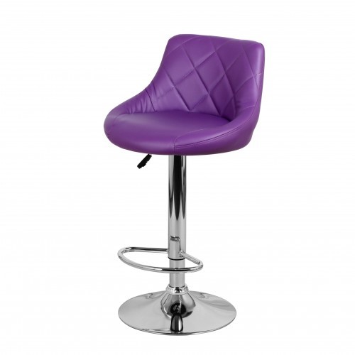Барный стул Комфорт с мягкой спинкой WX-2396 экокожа фиолетовый в Махачкале - изображение 8