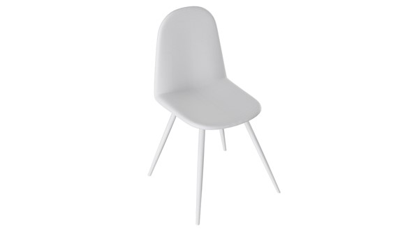 Кухонный стул Марли (конус Т3), Белый муар/Кожзам Белый в Махачкале - изображение