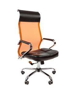 Офисное кресло CHAIRMAN 700 сетка, цвет оранжевый в Махачкале