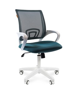 Кресло офисное CHAIRMAN 696 white, ткань, цвет зеленый в Махачкале