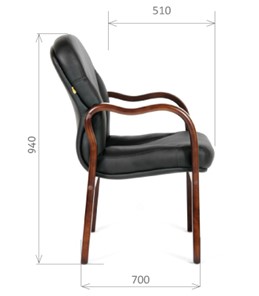 Офисное кресло CHAIRMAN 658 Натуральная кожа черный в Махачкале - предосмотр 2