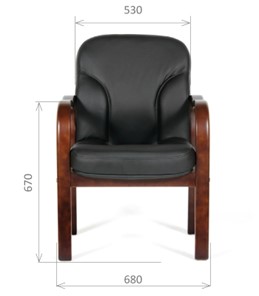 Офисное кресло CHAIRMAN 658 Натуральная кожа черный в Махачкале - предосмотр 1