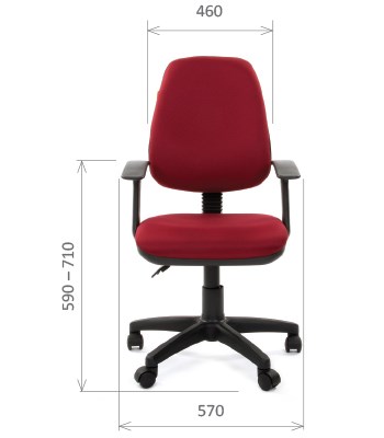 Компьютерное кресло CHAIRMAN 661 Ткань стандарт 15-11 красная в Махачкале - изображение 1