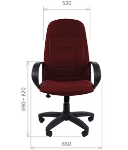 Кресло офисное CHAIRMAN 727 ткань ст., цвет бордо в Махачкале - предосмотр 1
