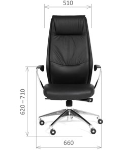Кресло офисное CHAIRMAN Vista Экокожа премиум черная в Махачкале - предосмотр 1