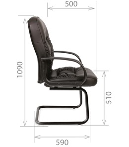 Кресло компьютерное CHAIRMAN 416V экокожа черная в Махачкале - предосмотр 2