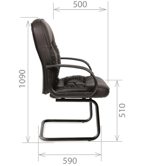 Кресло компьютерное CHAIRMAN 416V экокожа черная в Махачкале - изображение 2
