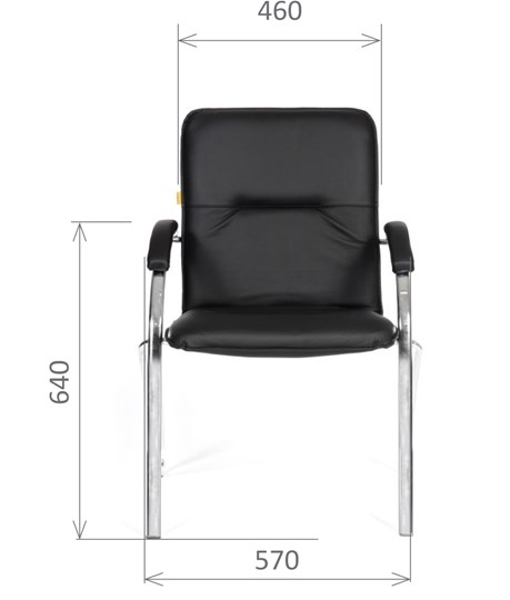 Кресло офисное CHAIRMAN 850 Экокожа Terra 118 черная в Махачкале - изображение 1