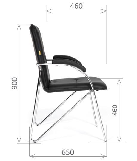 Кресло офисное CHAIRMAN 850 Экокожа Terra 118 черная в Махачкале - изображение 2