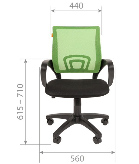 Офисное кресло CHAIRMAN 696 black Сетчатый акрил DW62 черный в Махачкале - изображение 3