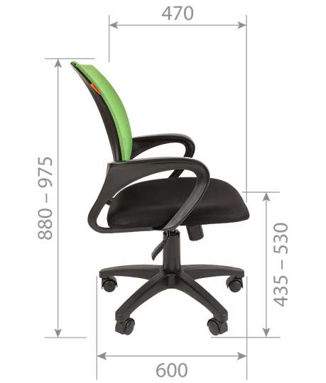 Офисное кресло CHAIRMAN 696 black Сетчатый акрил DW62 черный в Махачкале - изображение 4