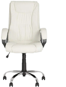 Офисное кресло ELLY (CHR68) экокожа ECO-50, белая в Махачкале