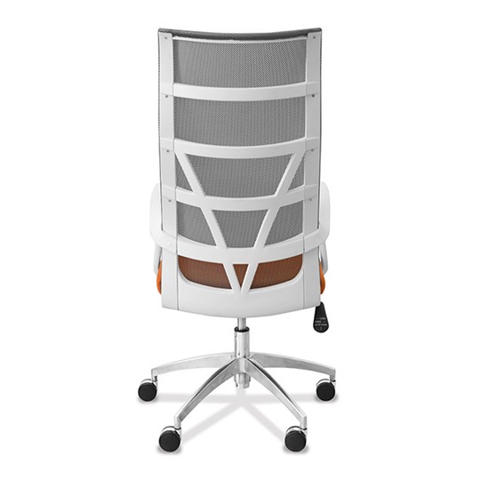 Кресло для руководителя Топ X белый каркас, сетка/ткань TW / синяя/голубая в Махачкале - изображение 1