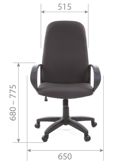 Кресло компьютерное CHAIRMAN 279 JP15-1 черно-серый в Махачкале - изображение 4