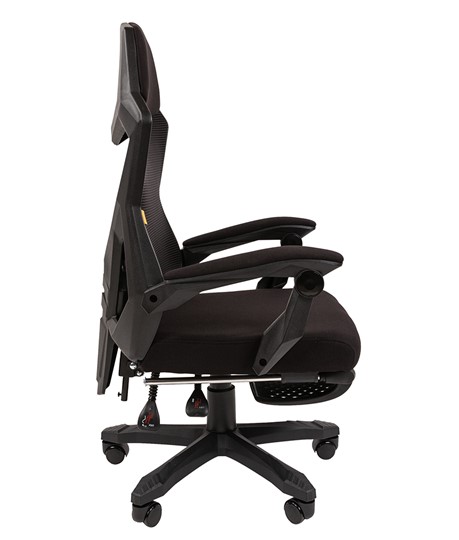Кресло CHAIRMAN 571 с подставкой для ног , Сетчатый акрил черный / Полиэстер черный в Махачкале - изображение 2