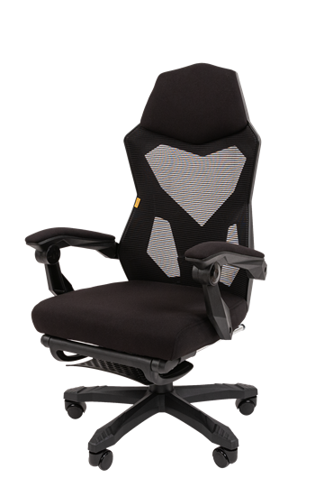 Кресло CHAIRMAN 571 с подставкой для ног , Сетчатый акрил черный / Полиэстер черный в Махачкале - изображение 5
