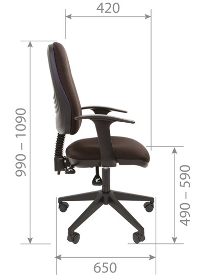 Офисное кресло CHAIRMAN 661 Ткань стандарт 15-13 серая в Махачкале - изображение 4