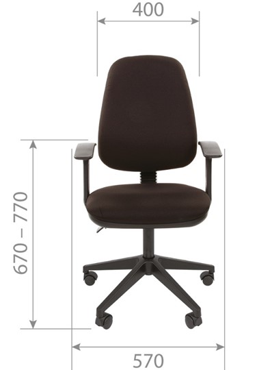 Компьютерное кресло CHAIRMAN 661 Ткань стандарт 15-21 черная в Махачкале - изображение 3