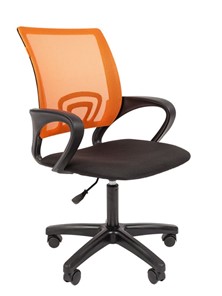 Компьютерное кресло CHAIRMAN 696 black LT, оранжевый в Махачкале