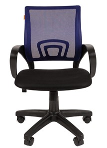 Компьютерное кресло CHAIRMAN 696 black Сетчатый акрил DW61 синий в Махачкале - предосмотр 1