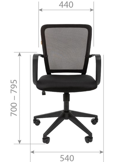 Кресло компьютерное CHAIRMAN 698 black TW, ткань, цвет серый в Махачкале - изображение 1