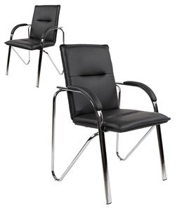 Офисное кресло CHAIRMAN 851 экокожа черная (2 шт. в комплекте) в Махачкале
