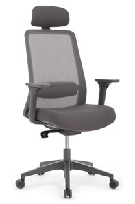 Кресло офисное Design WORK W-218C, Серый пластик/Серая сетка в Махачкале