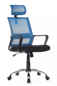 Кресло компьютерное RCH 1029HB, черный/синий в Махачкале
