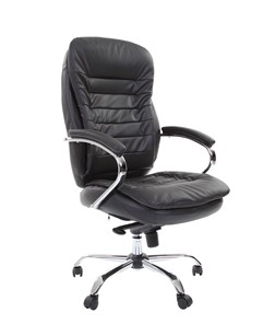 Компьютерное кресло CHAIRMAN 795 кожа, цвет черный в Махачкале