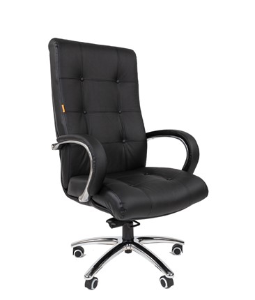 Кресло CHAIRMAN 424 Кожа черная в Махачкале - изображение