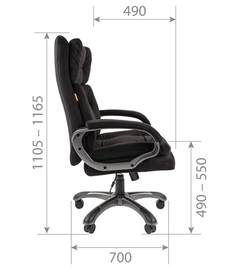 Офисное кресло CHAIRMAN 442 ткань черный в Махачкале - изображение 5