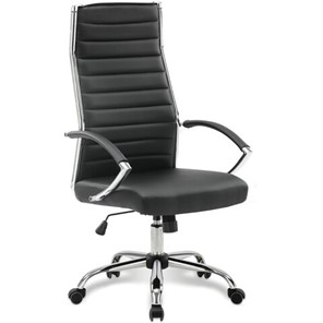 Кресло компьютерное Brabix Style EX-528 (экокожа, хром, черное) 531947 в Махачкале