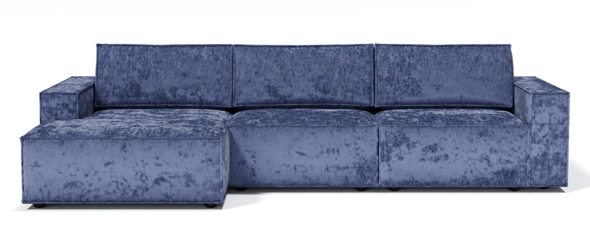 Угловой диван с оттоманкой Лофт 357х159х93 (НПБ/Еврокнижка) в Махачкале - изображение