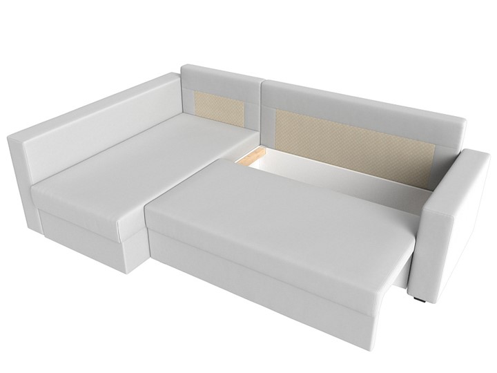 Угловой диван Мансберг, Белый (Экокожа) в Махачкале - изображение 1