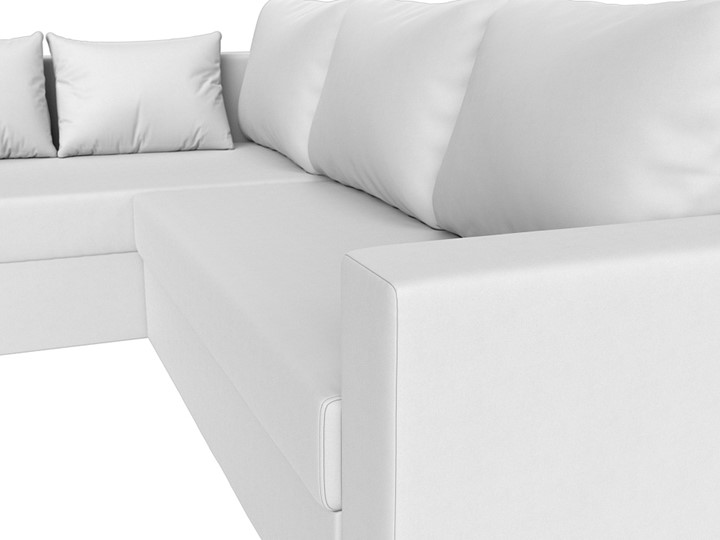 Угловой диван Мансберг, Белый (Экокожа) в Махачкале - изображение 4