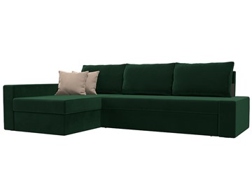 Угловой диван Версаль, Зеленый/Бежевый (велюр) в Махачкале