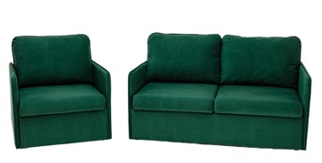 Комплект мебели Амира зеленый диван + кресло в Махачкале