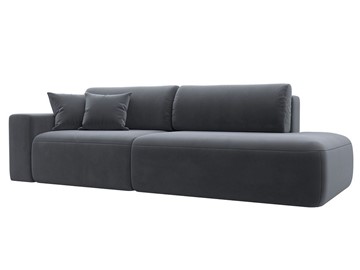 Прямой диван Лига-036 Модерн, Серый (велюр) в Махачкале
